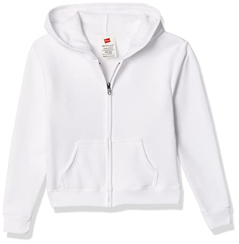 Veste blanche fille avec capuche en molleton ultra doux taille M
