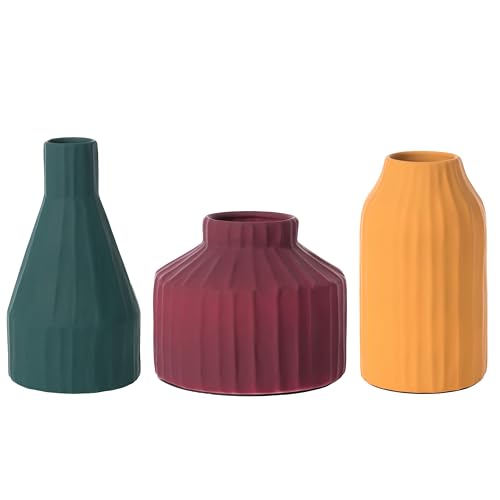 Conjunto de 3 detalhes modernos de decoração de casa de fazenda; decoração de sala de estar, vasos b