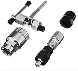 Kit de Ferramentas para Bicicleta 4 em 1, Extrator de Corrente, Pedivela, Movimento Central e Catraca