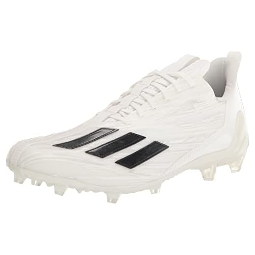 adidas Men's Adizero Football Shoe, White/Black/White, 10