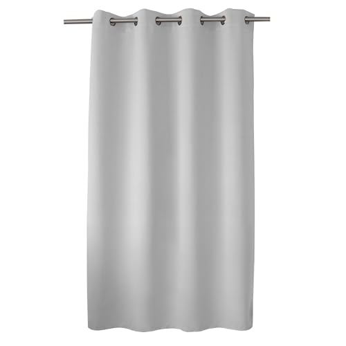ED ENJOY HOME Rideau Obscurcissant avec Œillets argentés, Blanc Glacial (Gris Clair), 140x180cm, 100% Polyester, Tissu Certifié Oeko-TEX, Collection...