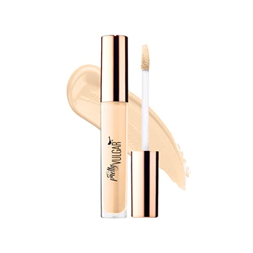 Pretty Vulgar Under Cover Concealer, Lightweight Gel Serum Concealer With Vitamin E & Galactoarabinan, Hydrating, Buildable Medium Coverage, Conceals, Corrects, Covers, Vegan, Gluten-Free And Cruelty-Free, Little White Lies, 4.0 Ml / 0.14 Fl. Oz #TOP3