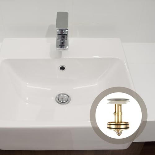 Filtro para desagüe con tapón pulsador para baño y cocina miniatura 2