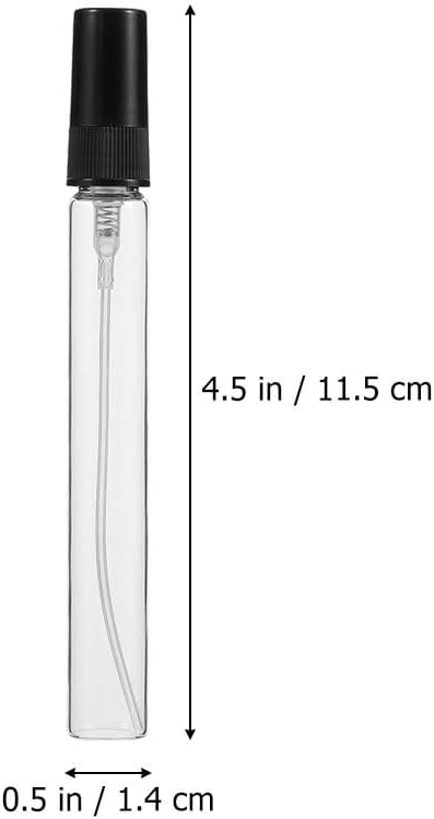 Cabilock 50pcs 10ml Refillable Perfume Atomizer Bottles, Empty Glass Spray Pouch with Funnel & Dropper, Leak-proof Fine Mist Travel Size Sprayer for Fragrance, Essential Oil, Toiletries