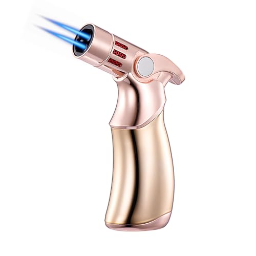 BML Blow Torch for Cooking Refillable Soldering Torch Safety Lock Adjustable Flame Kitchen Torch for Creme Brulee Desserts Baking DIY Soldering