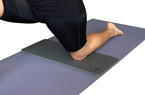 SukhaMat Yoga Knee Pad - NEW! 15mm (5/8") Thick - The best yoga knee pad for a pain free Fitness Exercise Workout. Cushions pressure points. Complements your full-size yoga mat. (Grey)