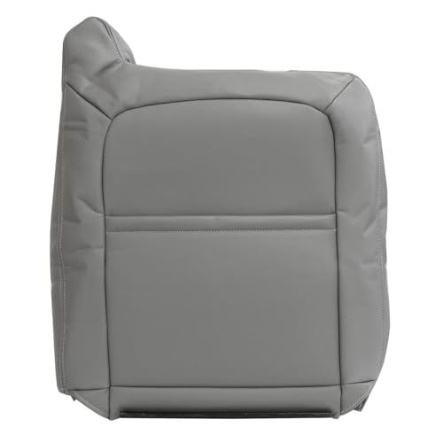 Priprilod #922 Gray Leather Driver Bottom and Top Lean Back Replacement seat Cover Compatible with Chevy Silverado Tahoe Suburban Avalanche GMC Sierra Yukon XL 2003 2004 2005 2006 - Image 6