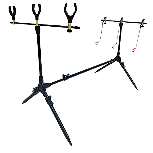 FLADEN Matt Hayes Adventure 99-8027 - Cañón de sesión ajustable con reposos, swingers y bolsa de transporte que se extiende de 67 cm a 117 cm [99-8027], color negro
