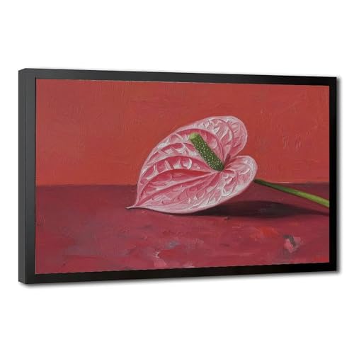 Peinture sur toile plante d'anthurium pour créer une atmosphère vintage et sereine