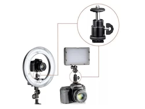 Mini Cabeça De Tripé Ball Head 1/4 Suporte Sapata Foto Vídeo