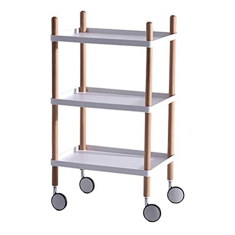 RENTONGYE Multi-Functional Shelf, Kitchen Cart With Wheels, Multi-Layer Convenient Beauty Storage Rack Bedroom Storage Rack, Easy To Save Space Cover