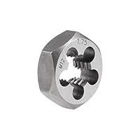 sourcing map Sechskant Schneideisen M12X1,75 Steigung Kohlenstoffstahl Metrische Kegelrohr Genauigkeitsgrad 6g