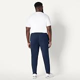 Amazon Essentials Męskie sportowe miękkie Performance lekkie spodnie treningowe na siłownię zwężane spodnie dresowe, Space Dye, Space Dye Navy, L