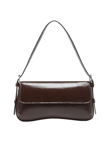 Image of Verdusa Women's Y2K Trendy Purse Boho Bags Faux Oiled Leather Tote Handbag Flap Underarm Shoulder Bag