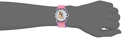 Disney Girl's 'Belle' Quartz Plastic and Nylon Watch, Color:Pink (Model: W002926)2