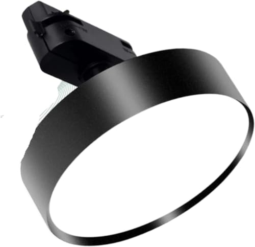 Éclairage sur rail LED 15W 4000K, spot de plafond monophasé 2 fils noir orientable 220V