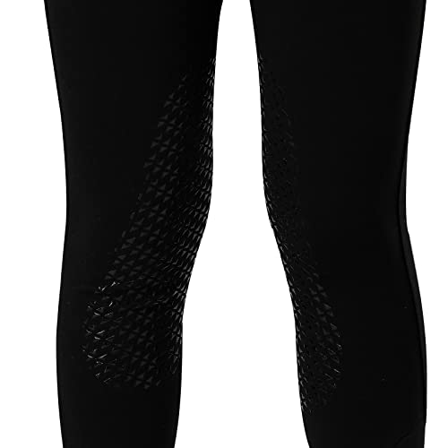 Trustbreech-Kid's Knee Patch Silicone Grip Horse Riding Pull On Breeches (Xs, Black) #TOP3