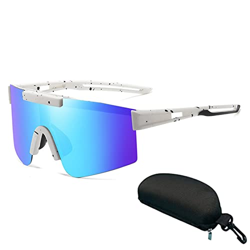 Vulevirtue Schutzbrille Sportbrille,Fahrradbrille Winddicht UV 400,Polarisierte Fahrradbrille Sonnenbrille,Schnelle Brille,für Outdooraktivitäten Autofahren Fischen Laufen Wandern Cover