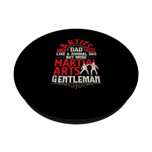 Bartitsu Dad Funny Bartitsi Fighter PopSockets Swappable PopGrip, Black - Image 2