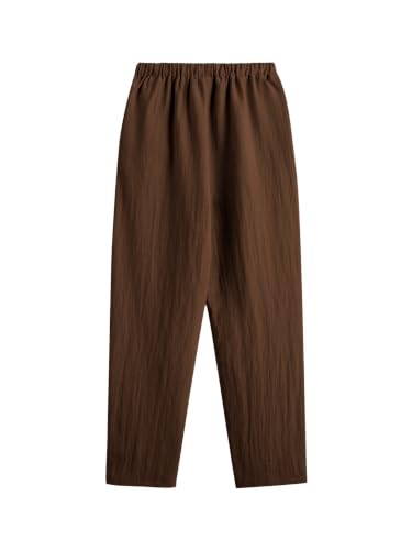 Image of Verdusa Boy's 2 Piece Sets Linen Set Going Out Summer Outfits Button Up Shirt and Pants Set Matching Sets