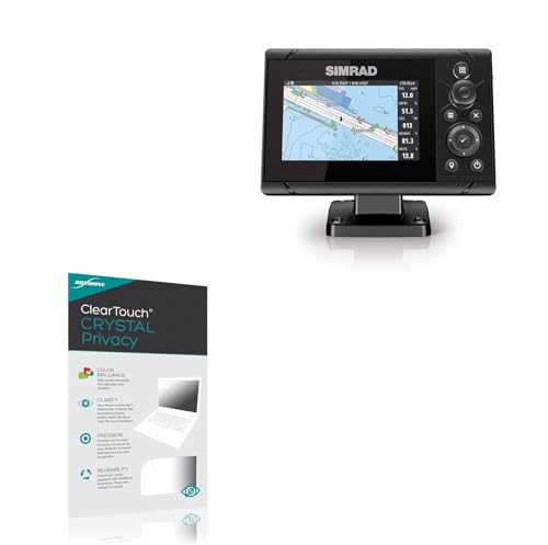 BoxWave Screen Protector Compatible with Simrad Chartplotter (5 in) - ClearTouch Crystal Privacy (2-Pack), Privacy Screen Protector Flexible Film Clear