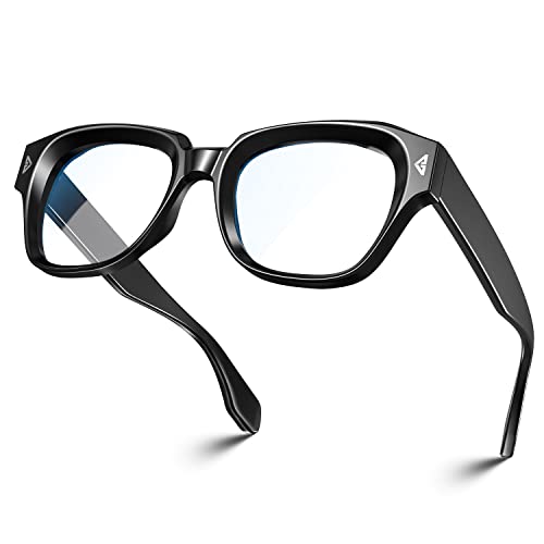 Image of VISOONE Acetate Blue Light Blocking Glasses Square with Anti Computer Glare for Gaming Women and Men GROUSE