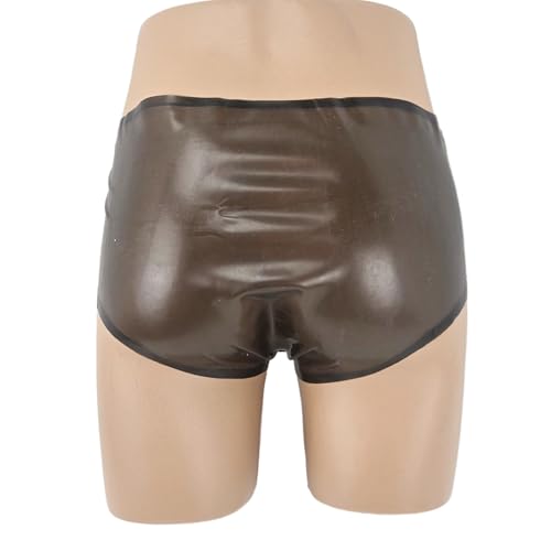 Slip de látex ouvert negro transparente talla L 4