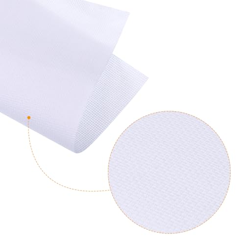 Image of PATIKIL 14 Count Cross Stitch Cloth 8 inch x 8 inch, 6 Pack Embroidery Cotton Fabric for DIY Needlework, White