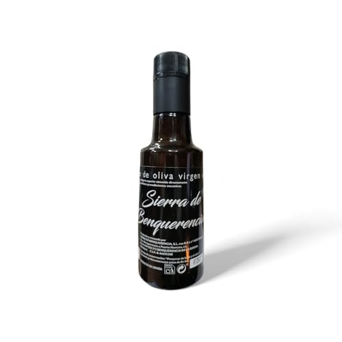 Aceite de Oliva Virgen Extra AOVE Sierra de Benquerencia 250 ml | Aceite Gourmet de Extremadura | Extracción en Frío | Aceitunas Tempranas Recolectadas en Verde | Entrega en 24h