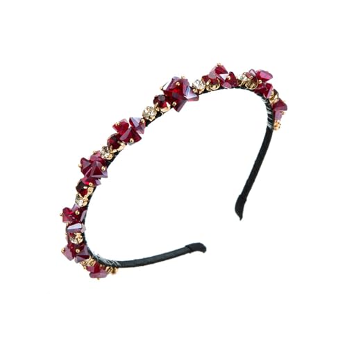 Qiwenr Diadema De ​Cristal, Diadema de Diamantes, Rhinestone Hairband aro, Accesorios de Moda Para que Las Niñas Asistan a Fiestas, Citas, Bodas y uso Diario