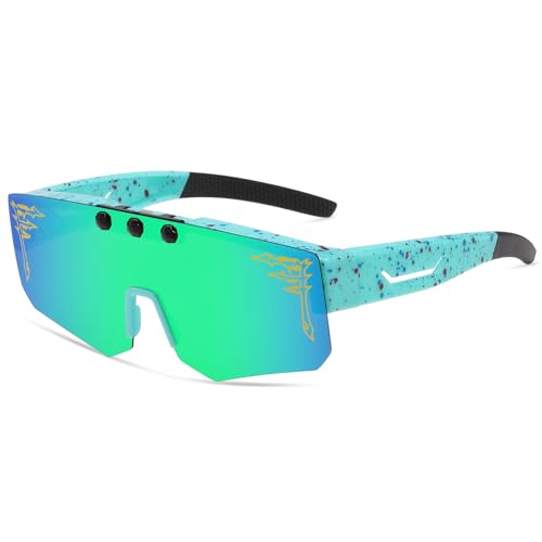 Image of ACEXPNM Polarized Fit Over Glasses Flip Up Sunglasses for Men Women, Wrap Around Goggles for Driving Cycling Fishing