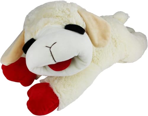 HDP Lambchop Plush Dog Toy 24 with Squeaker Color:White 24 Size:Pack of 1