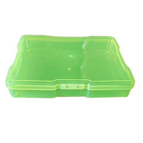 Scatola portaoggetti per foto da 10 x 15 cm, per artigianato e organizzazione di forniture, robusta con fibbie affidabili (verde chiaro)