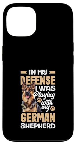 Zu Meiner Verdeidigung War Mit Meinem Schaferhund Spielen �X�}�z�P�[�X iPhone 13 �p