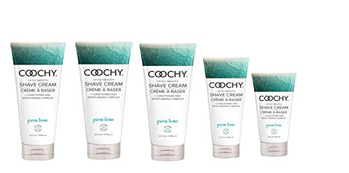 Classic Erotica Body Boudoir Coochy Rash-Free Body Shave Creme - Green Tea - 16oz Pump Bottle - Three Pack