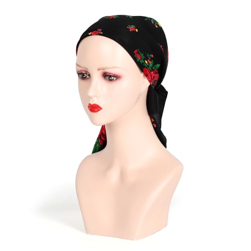 Spring And Autumn Bohemian Style Flowers Head Scarf Shawl,70x70cm Russian And Ukrainian Style Square Shawls Scarves2