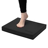 StrongTek Professionelle Schaum-Balance-Matte – 40 x 33 x 5 cm, hochdichter rutschfester TPE-Schaum, wasserabweisend, für Balance-Training, Yoga und Physiotherapie (Schwarz)