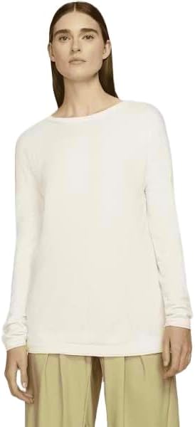 Nike ESC Women's Long-Sleeve Knit Wool Sweater Made in Italy, Off White, Medium