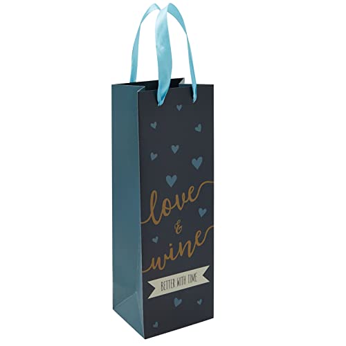 Juvale 12 Pack Wine Bottle Gift Bags With Handles, Bulk Set For Birthdays, Fathers Day, Mother's Day, Engagement, Holidays, Christmas In 4 Designs (4.6 X 13.7 X 4 Inches) #TOP5