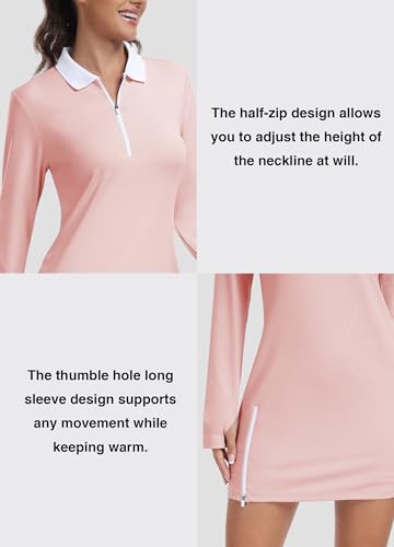Image of Hiverlay Tennis Dresses for Women with 2 Pockets Built in Shorts UPF 50+ Golf Dress Workout Athletic Dresses