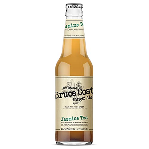 Bruce Cost Unfiltered Ginger Ale - Jasmine Tea - 12 oz (24 Glass Bottles)