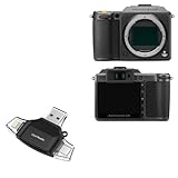 BoxWave Smart Gadget Compatible with Hasselblad X1D II 50c - AllReader SD Card Reader, microSD Card Reader SD Compact USB - Jet Black