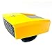 ihreesy Calefactor Portátil para Coche de 12V, 180W Desempañador del Automóvil,Calefactor con Ventilador 2 en 1 Descongela el Parabrisas Deshumidificador Calentador con Cable 1.5M,Amarillo