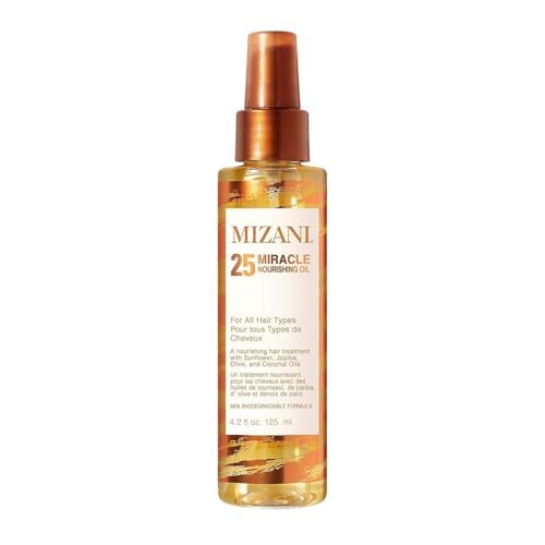 Mizani 25 Miracle Nourishing Hair Oil – for Curly Hair with Coconut Oil & Jojoba Oil, Adds Shine, Anti Frizz, Lighweight, Non-Greasy, Silicone-Free, Paraben-Free