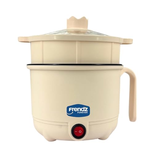 Image of MISCIBLE 1.5L Electric Multi-Function Food Warmer with Egg Tray & Steamer, Portable Mini Heating Kettle, 600W Travel Meal Maker with Auto Shut-Off & Boil Dry Protection for Soup, Noodles & Baby Food
