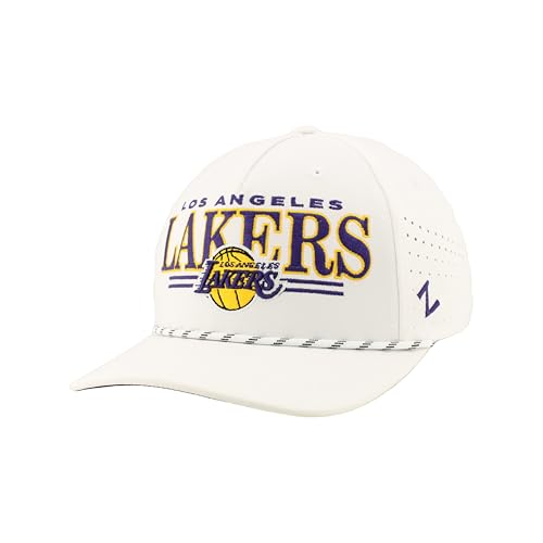 Los Angeles Lakers NBA Officially Licensed Rope Hat Snapback Performance Regalia White