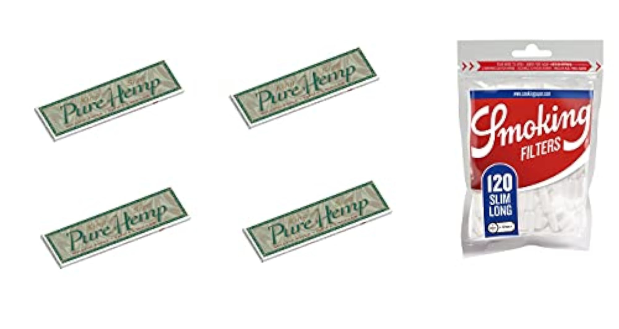 Pure Hemp King Size Rolling Paper & Classic Slim Filter Set