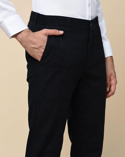 Image of Blackberrys Men's Cotton Blend Slim Casual Trousers