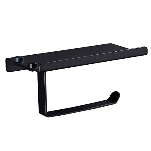 Toilettenpapierrollenhalter Selbstklebender Küchenrollenhalter mit Telefonregal Wandhalterung Aluminium Hotel Tissue Rollenspender