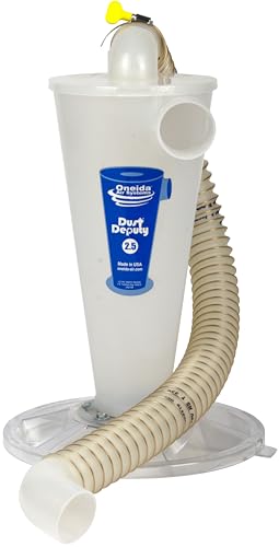 Oneida Air Systems Dust Deputy 2.5 Plus Cyclone Separator XL: Highest CFM Collector for Wet/Dry Shop Vacuums with Lid (New DD 2.5 Plus)